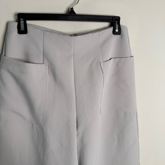 Jason Wu Women's‎ Light Gray High Waist Wide Leg Trousers- Size 4 - Picture 3 of 4